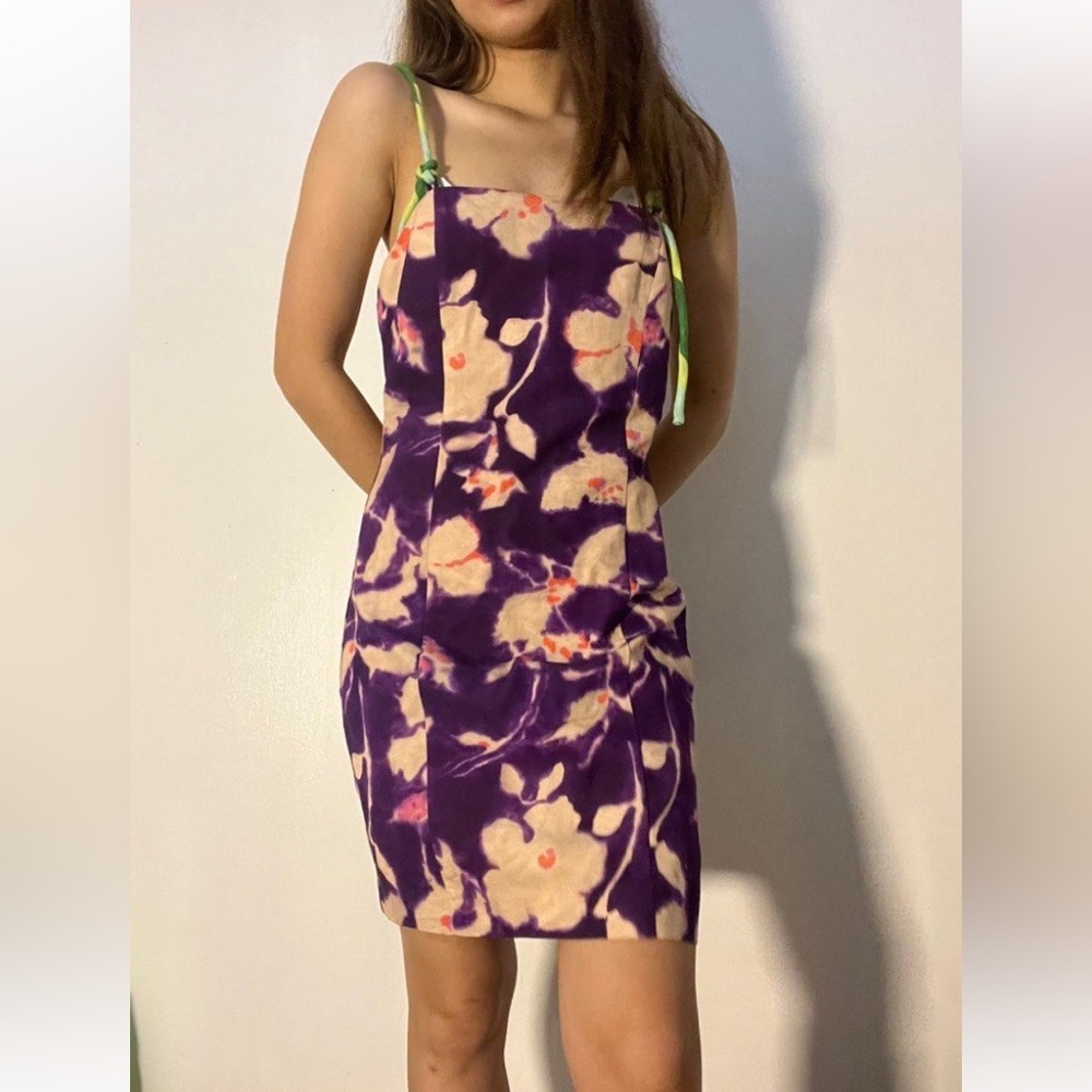 Zara Floral Linen Blend Dress